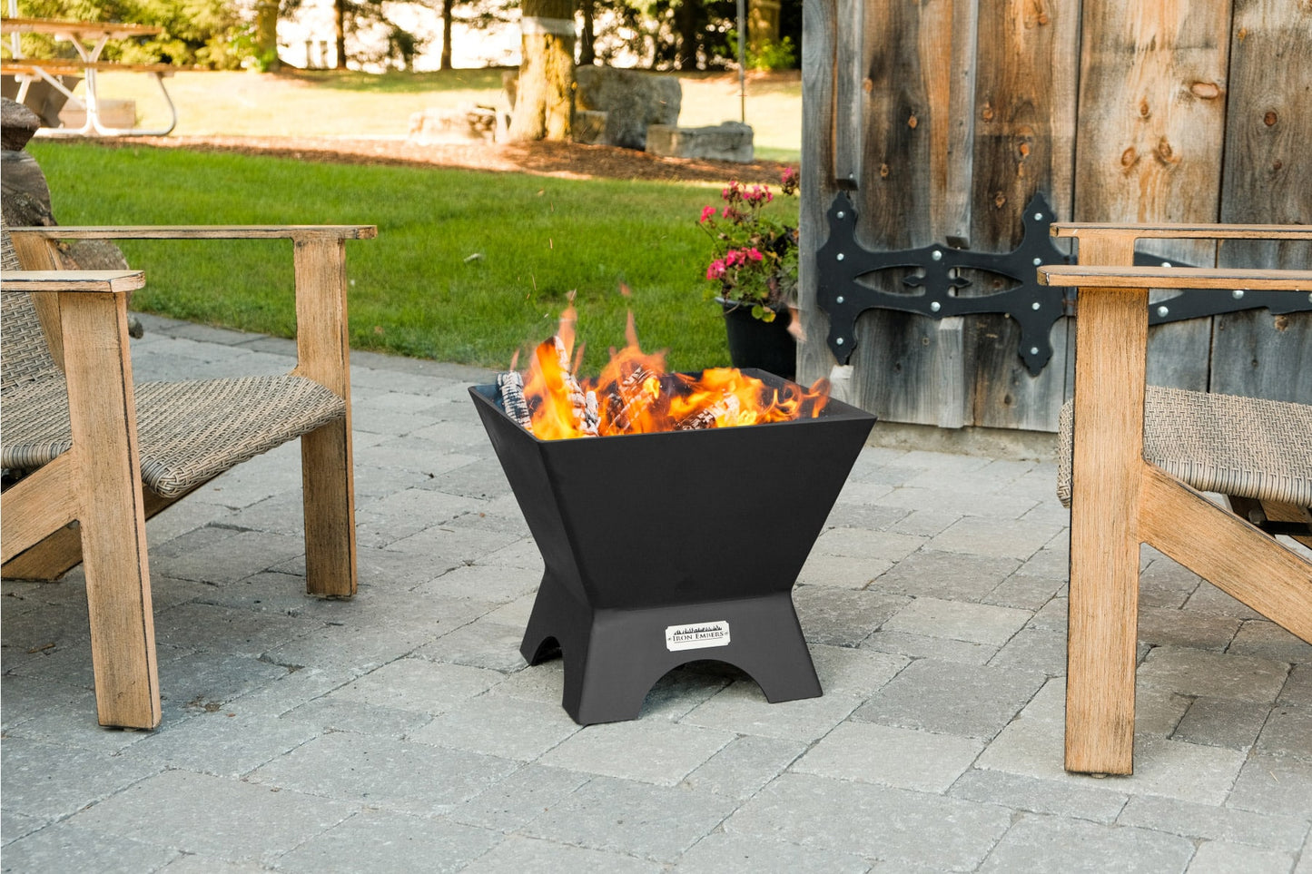 Iron Embers Modern Cube Fire Pit