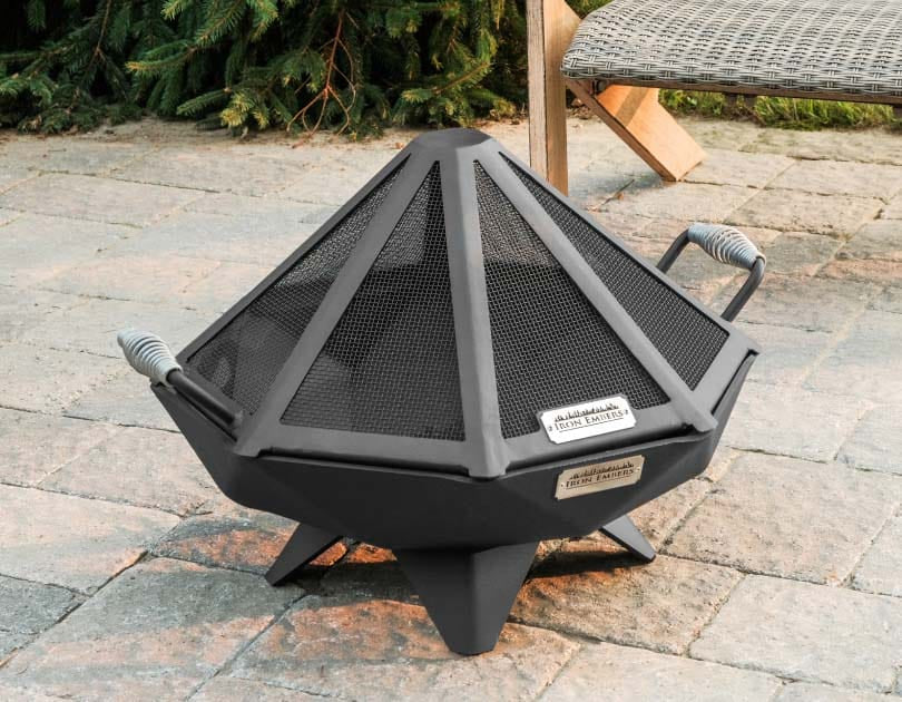 Iron Embers Spark Screen - Polygon Bowl Fire Pit
