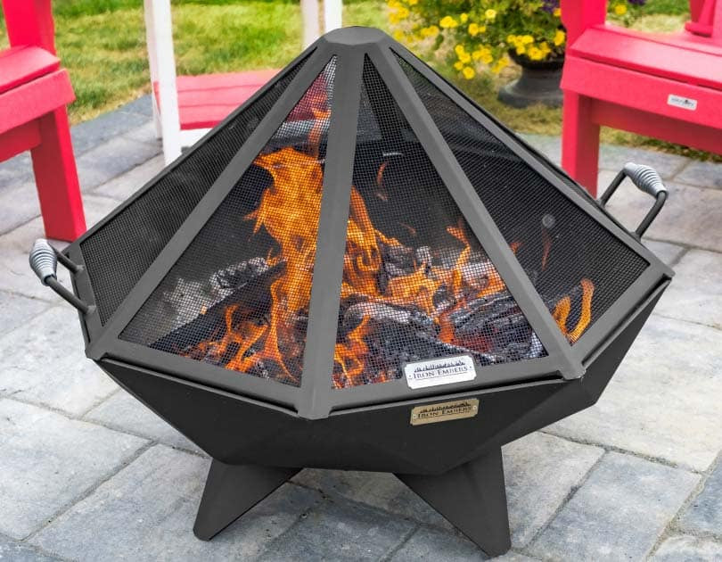Iron Embers Spark Screen - Polygon Bowl Fire Pit