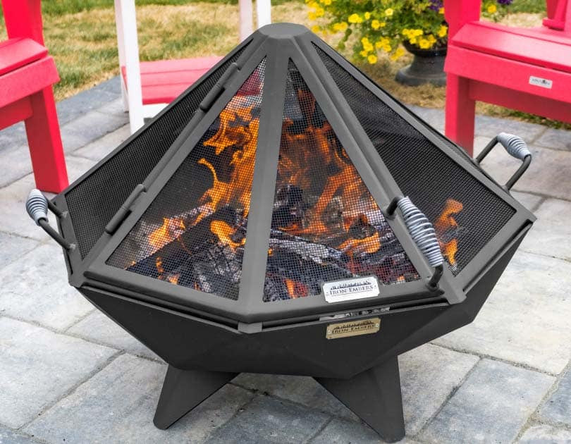Iron Embers Spark Screen - Polygon Bowl Fire Pit