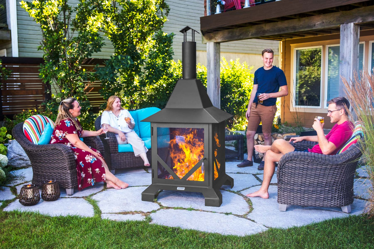Iron Embers Chiminea Fire Pit