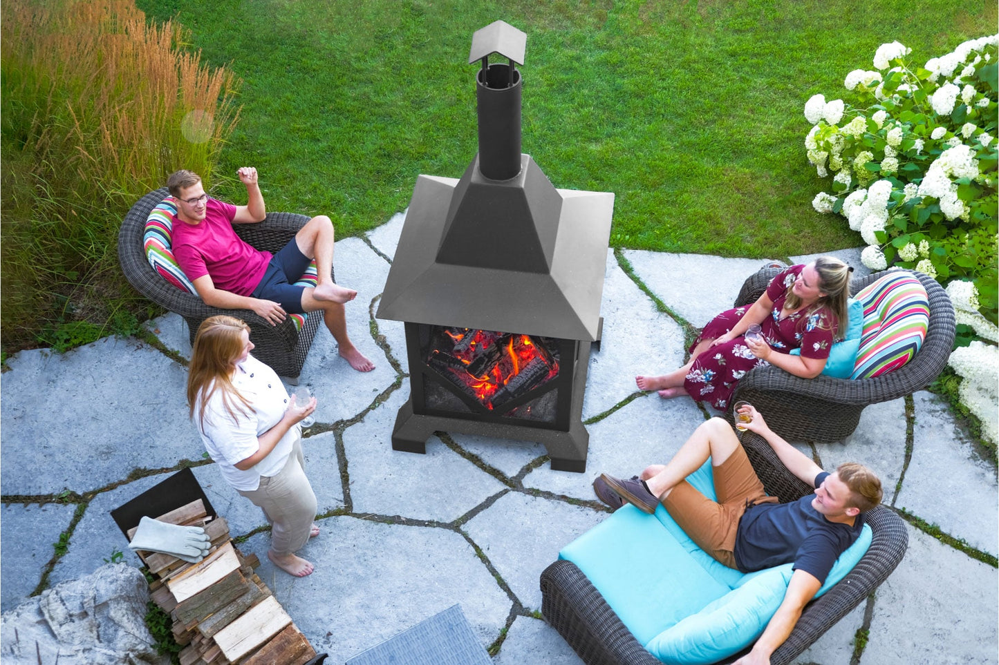 Iron Embers Chiminea Fire Pit