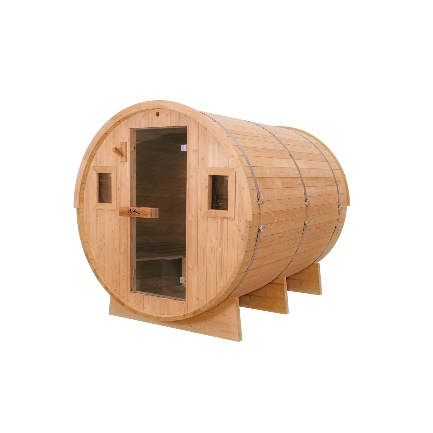 8 FT - Classic Thermowood Barrel Sauna 6-8 Person