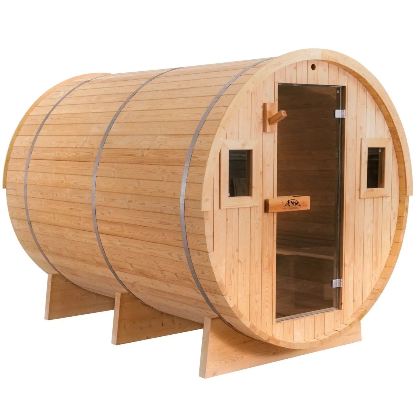 8 FT - Classic Thermowood Barrel Sauna 6-8 Person
