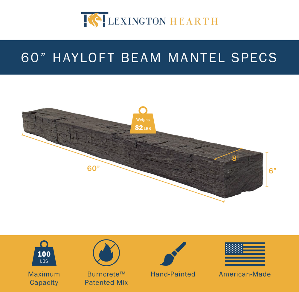 Lexington Hearth Hayloft Beam Mantel