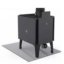 Lincoln 8060 Wood Burning Stove - Side Heat Shield