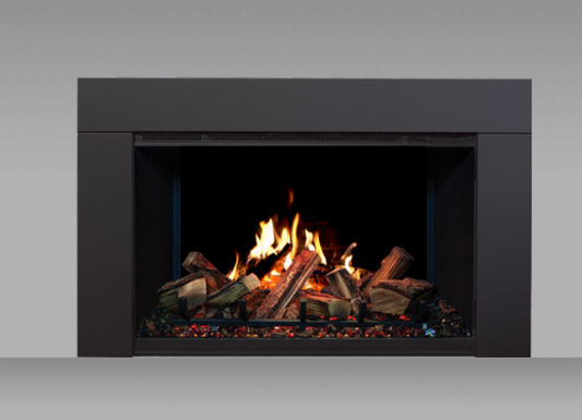 UE29 LCD Uptown Electric Insert - Western Timber Log Set, Regular surround, Western Log Ember Media