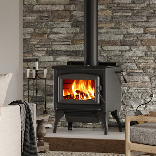 Blaze King Sirocco 20.2 Freestanding Wood Stoves-Black Door Cast Legs