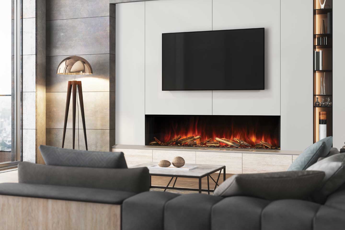 UE68 SLIM Uptown Electric Fireplace