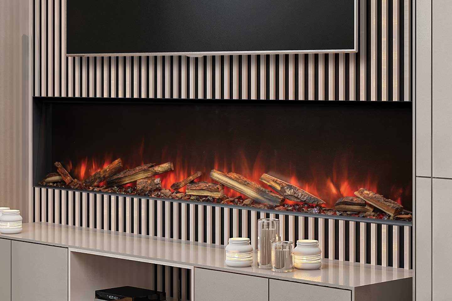 UE68 SLIM Uptown Electric Fireplace