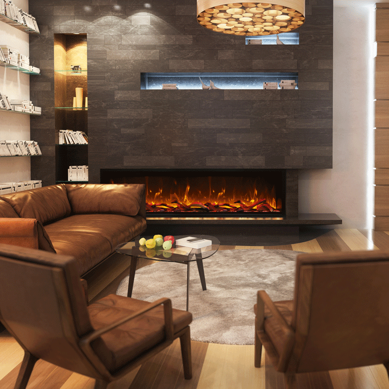 Amantii Symmetry Smart WiFi Linear Electric Fireplace