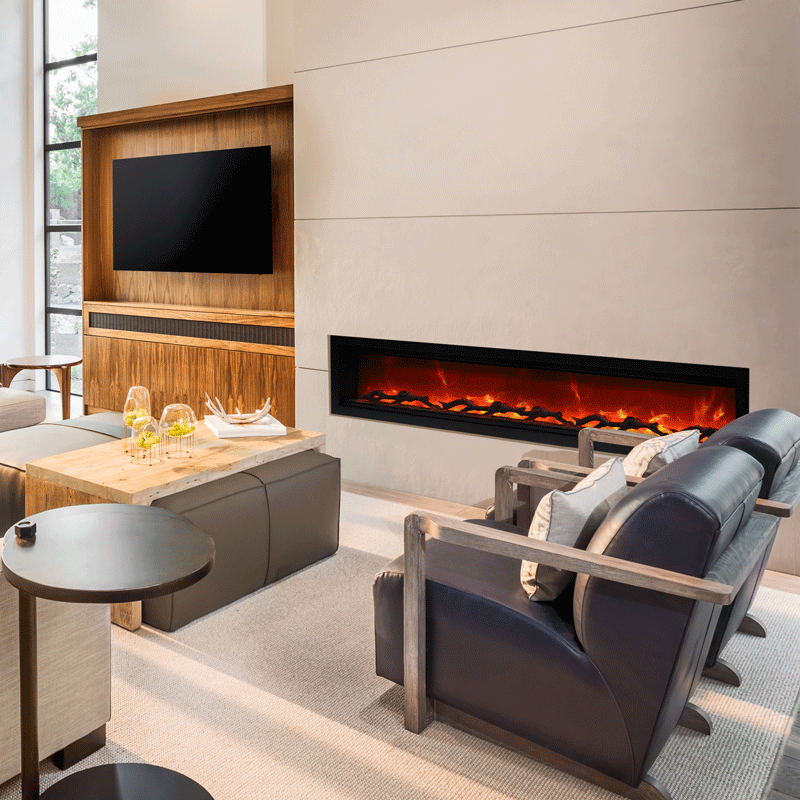 Amantii Symmetry Smart WiFi Linear Electric Fireplace