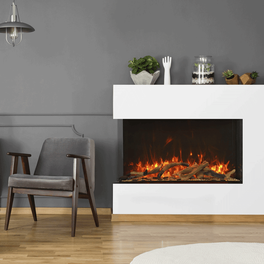 Amantii Tru-View Series Extra Tall Smart WiFi Linear Electric Fireplace