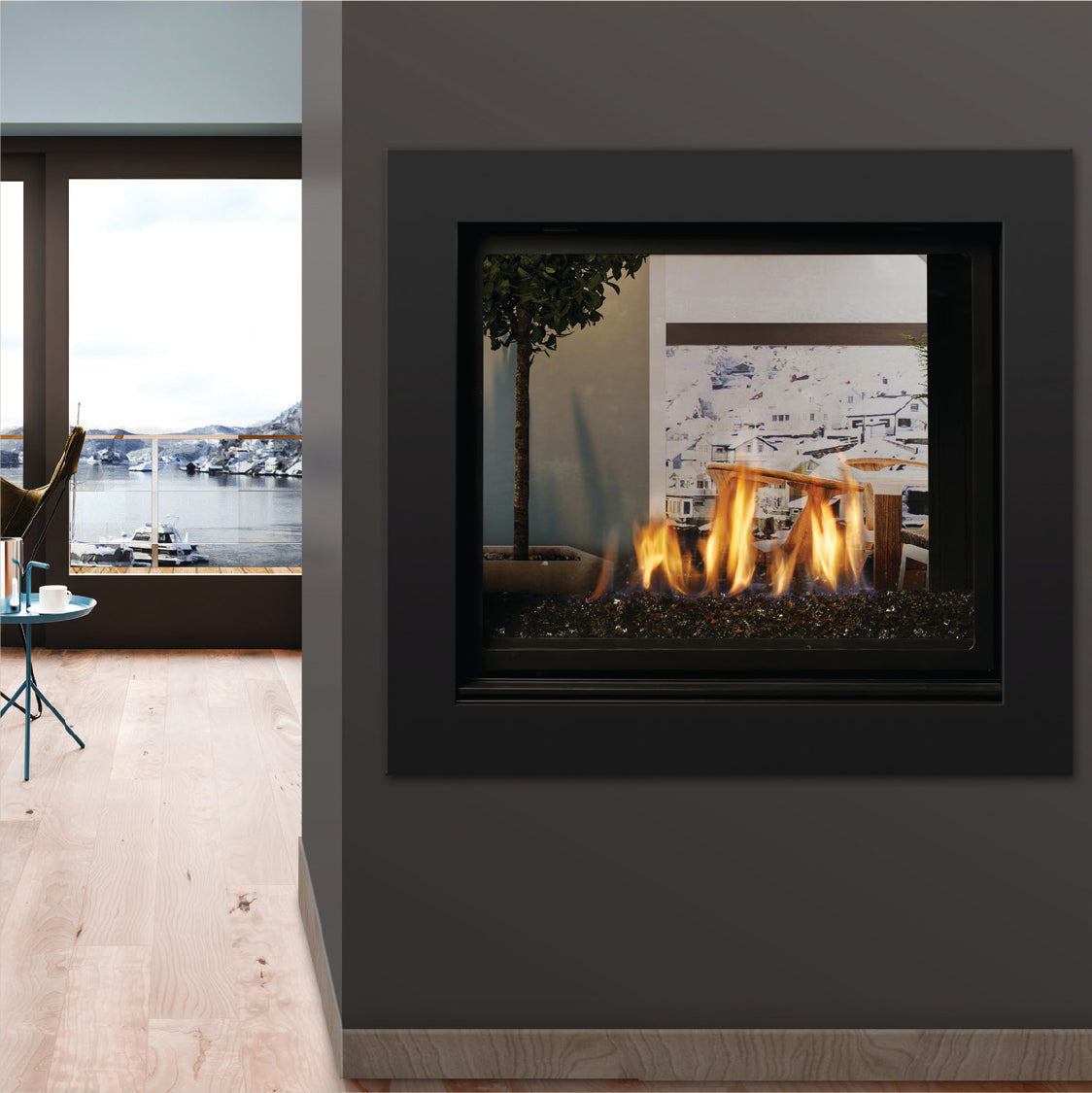 Marquis Bentley ST See Thru Zero Clearance Direct Vent Gas or Propane Fireplace