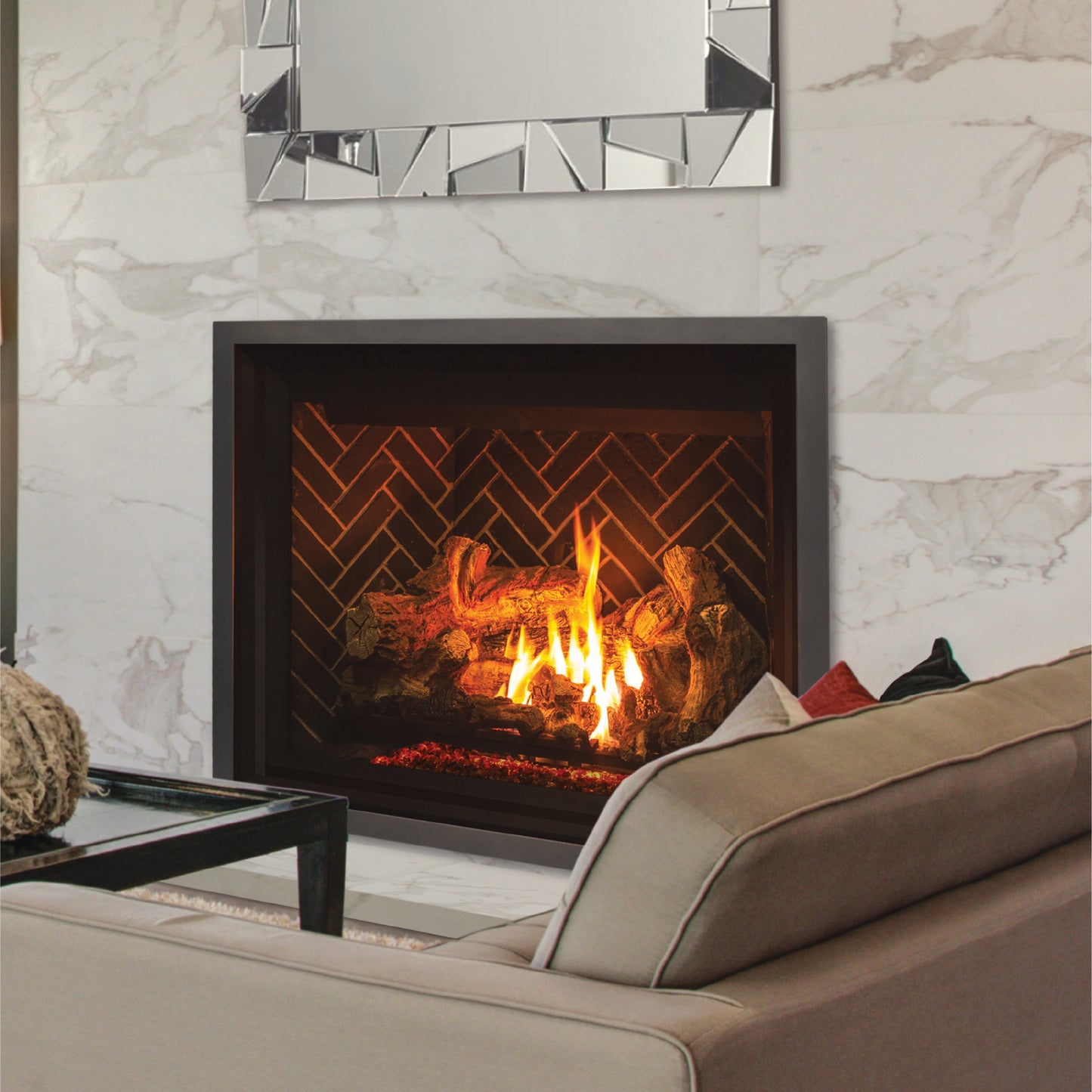 Enviro G Series Glass Burner Traditional Gas or Propane Fireplace