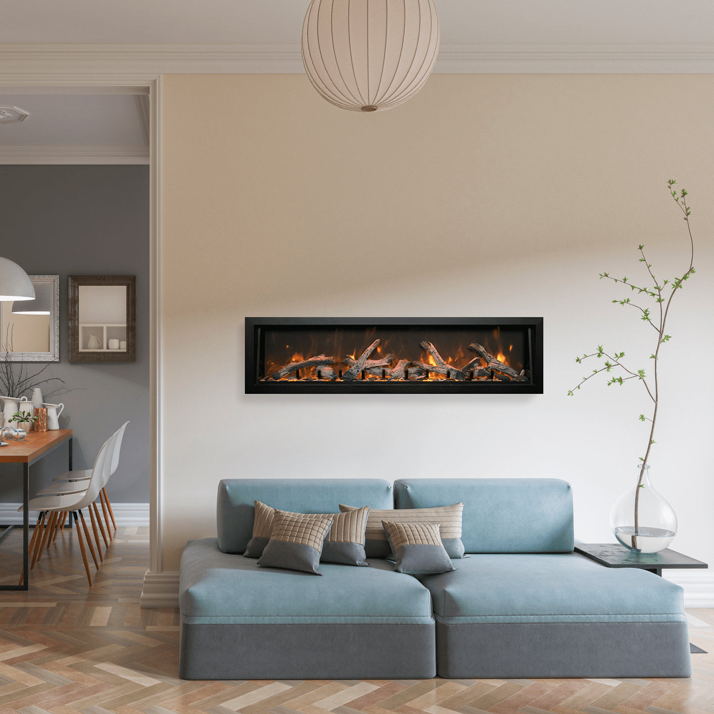 Amantii Panorama Deep Smart Linear Electric Fireplace Indoor/Outdoor