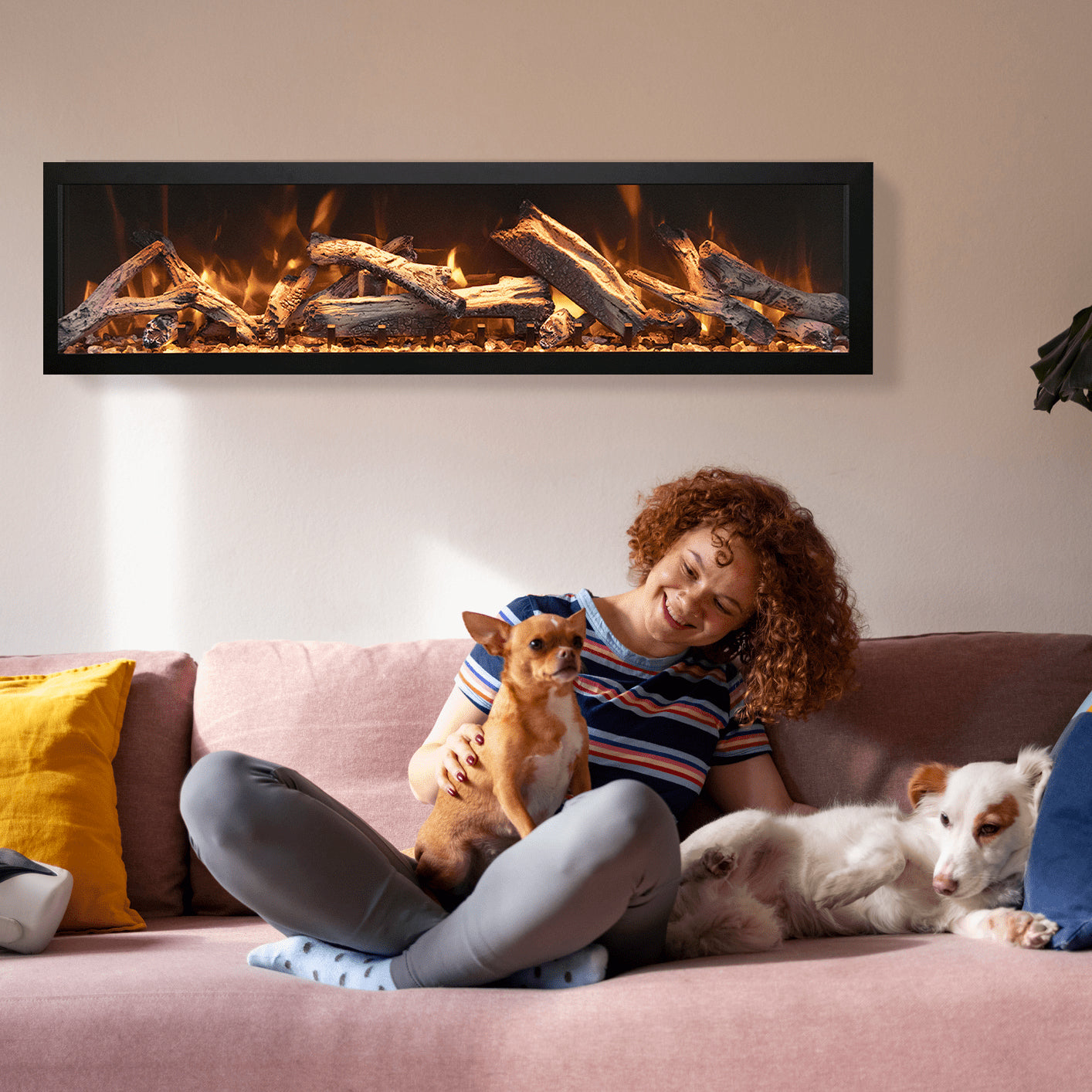 Amantii Panorama Deep Smart Linear Electric Fireplace Indoor/Outdoor