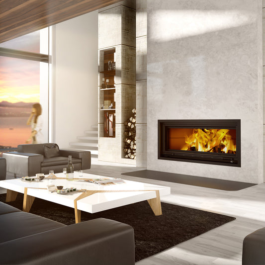 Valcourt St-Laurent Guillotine Door Wood Fireplace