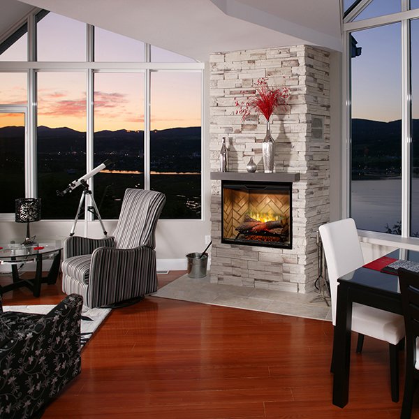 Dimplex Traditional Revillusion Weathered Concrete Built-In Electric Fireplace