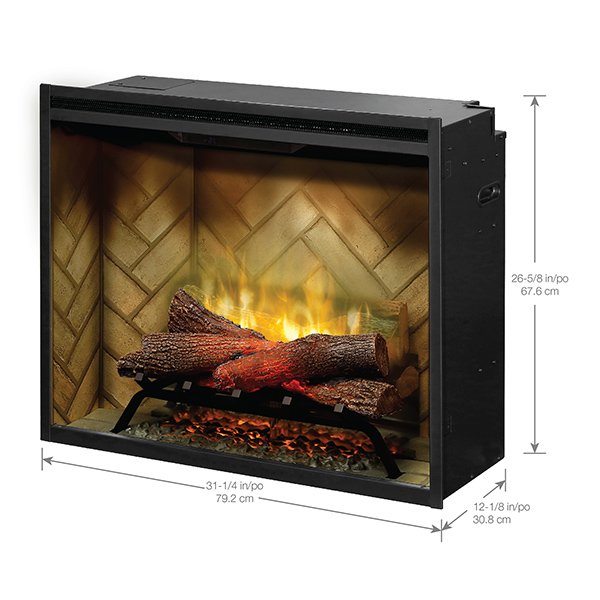 Dimplex Traditional Revillusion Weathered Concrete Built-In Electric Fireplace