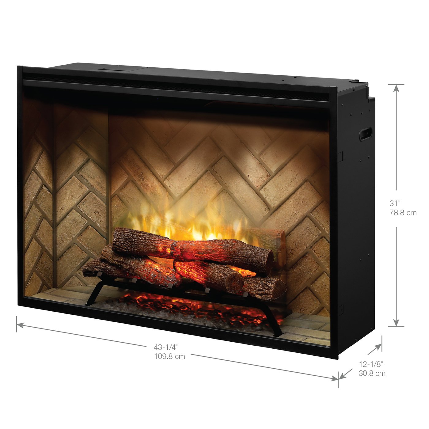 Dimplex Traditional Revillusion Weathered Concrete Built-In Electric Fireplace