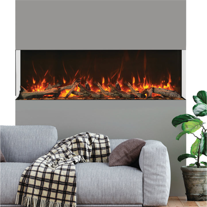 Amantii Tru-View Series Extra Tall Smart WiFi Linear Electric Fireplace