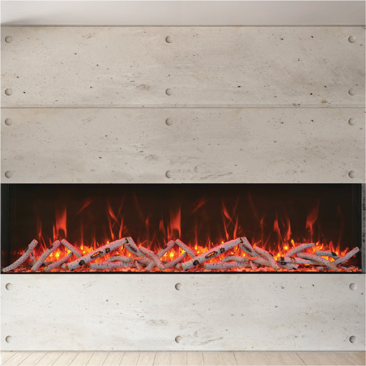 Amantii Tru-View Series Extra Tall Smart WiFi Linear Electric Fireplace