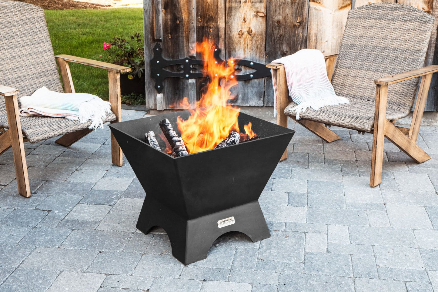 Iron Embers Modern Cube Fire Pit