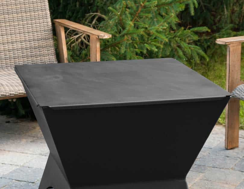 Iron Embers Steel Lid - Modern Cube Fire Pit