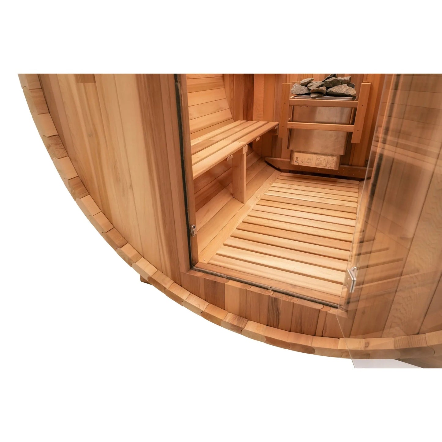 6 FT - Classic Red Cedar Barrel Sauna 4-6 Person