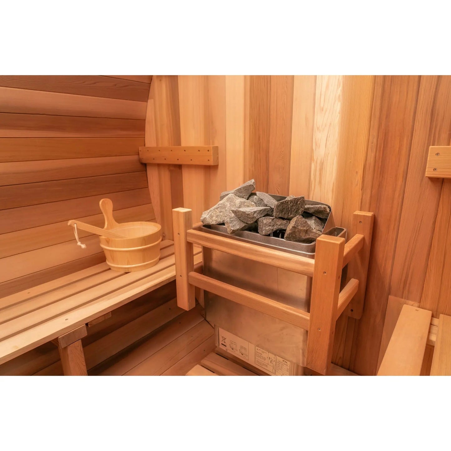 6 FT - Classic Red Cedar Barrel Sauna 4-6 Person