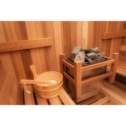 6 FT - Classic Red Cedar Barrel Sauna 4-6 Person