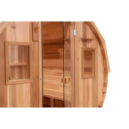 6 FT - Classic Red Cedar Barrel Sauna 4-6 Person