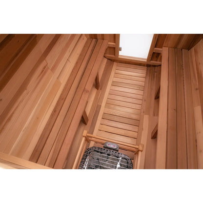 8 FT - Classic Red Cedar Barrel Sauna 6-8 Person