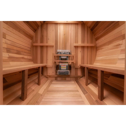 8 FT - Classic Red Cedar Barrel Sauna 6-8 Person