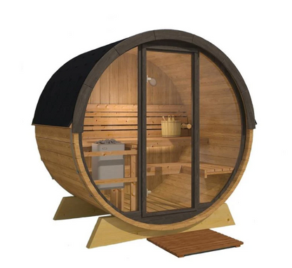 5.5 FT - Scenic View Barrel Sauna 2-4 person (Extra Wide)