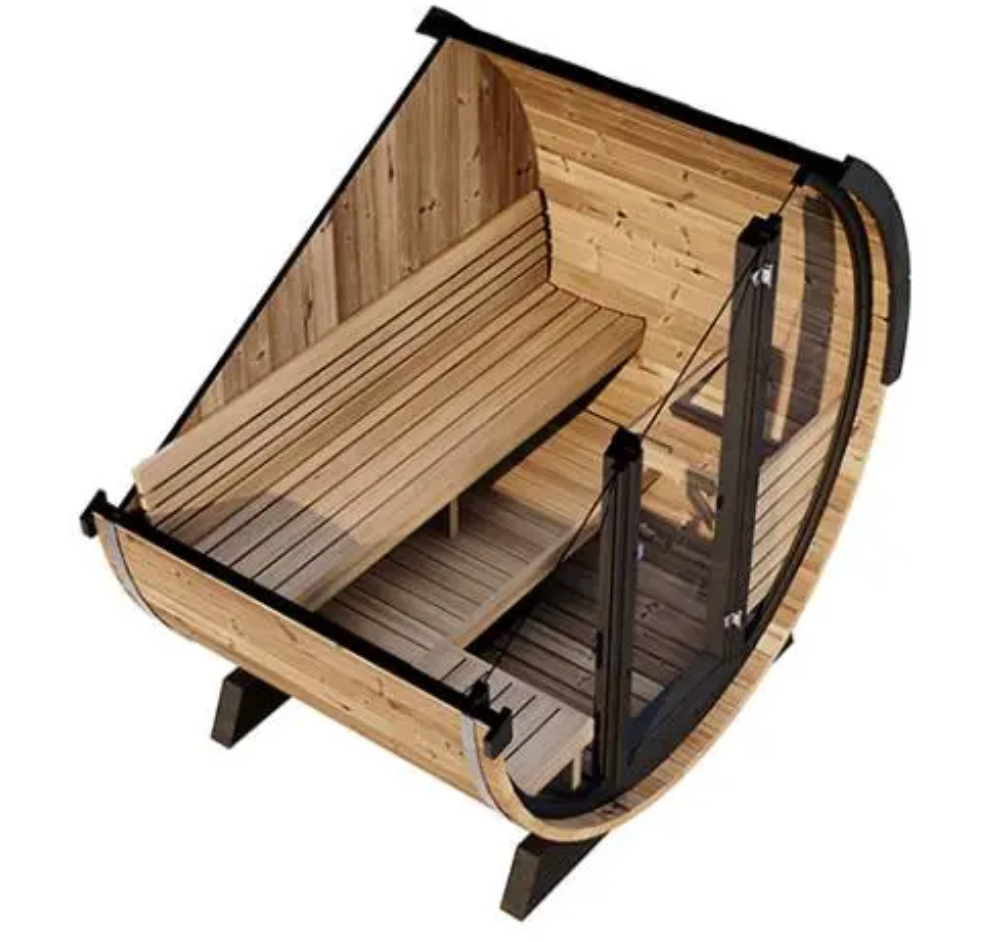 5.5 FT - Scenic View Barrel Sauna 2-4 person (Extra Wide)