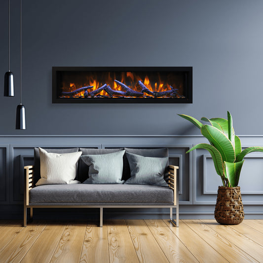 Amantii Panorama Deep Extra Tall Smart Linear Electric Fireplace 120V/240v