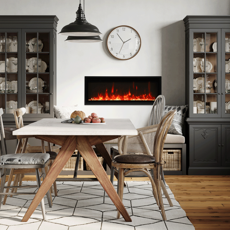 Amantii Symmetry Xtra Slim Smart Linear Electric Fireplace