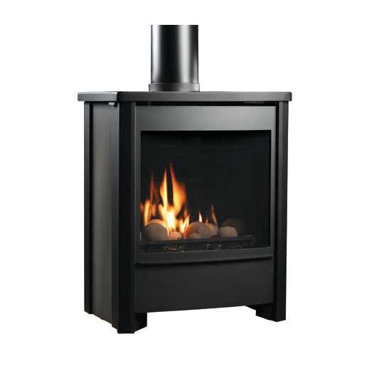 Vantage BayView Freestanding Direct Vent Gas or Propane Fireplace