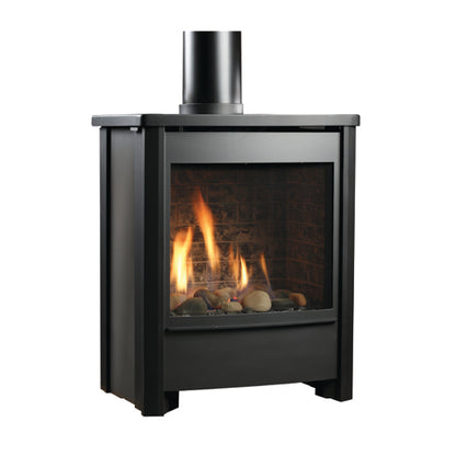 Vantage BayView Freestanding Direct Vent Gas or Propane Fireplace