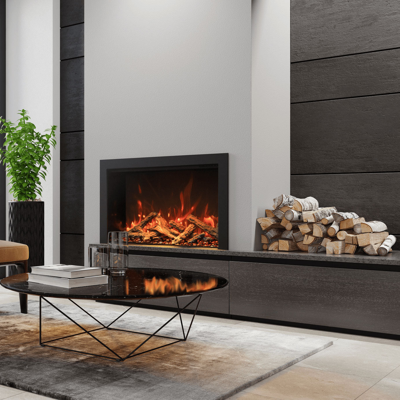 Amantii Traditional Smart WiFi Fireplace series