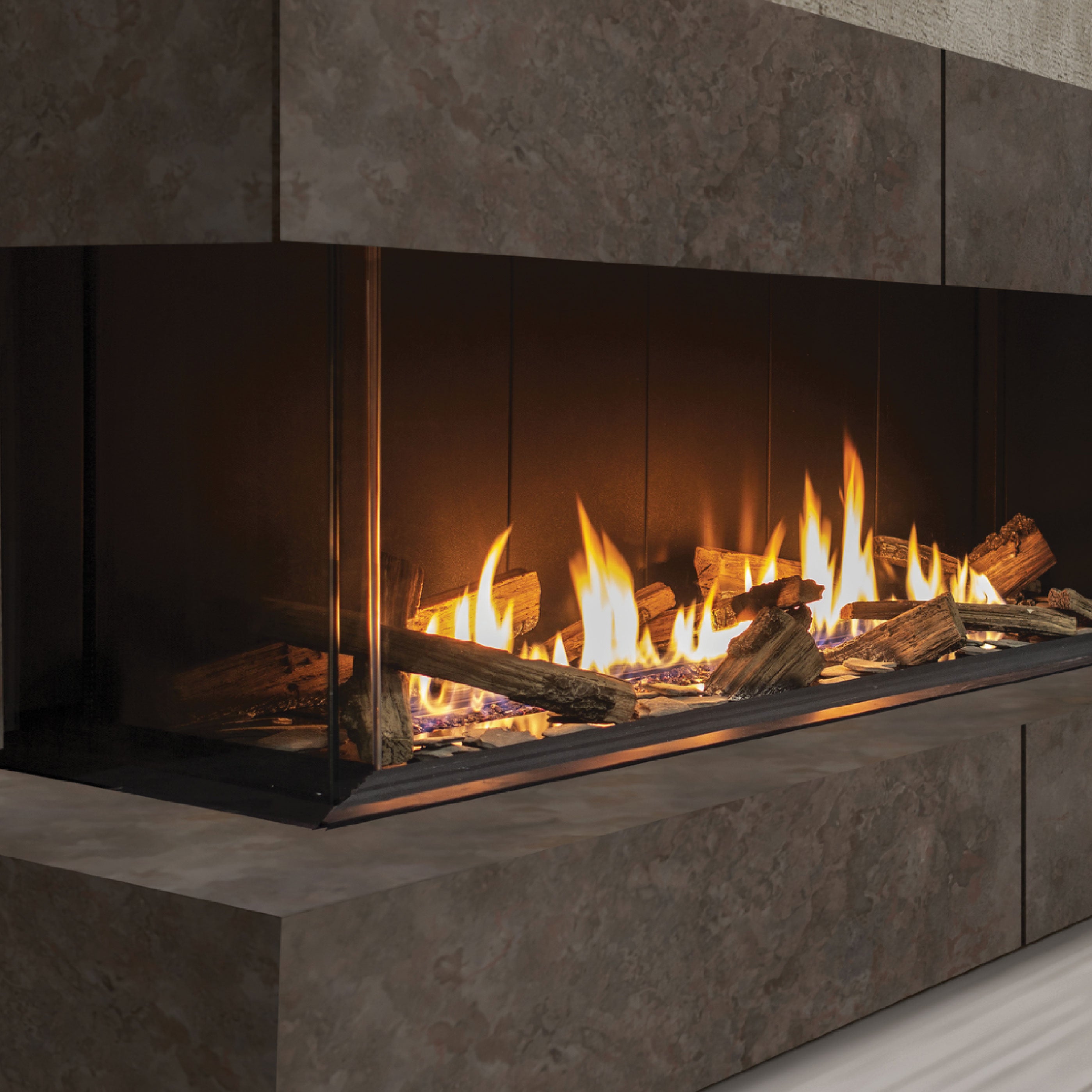 Urbana U Bay Tall Series Linear Gas or Propane Fireplace – Fireplaces ...