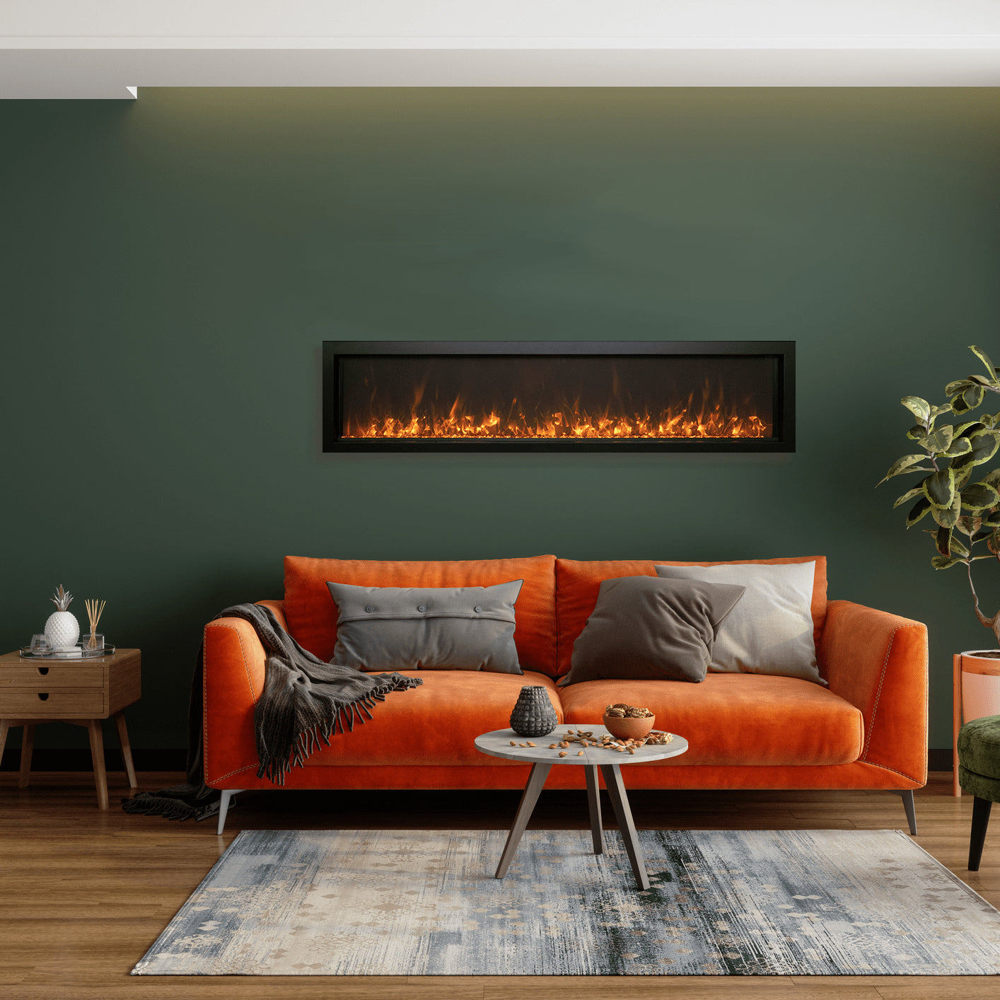 Amantii Panorama Xtra Slim Smart 40" Linear Electric Fireplace 120v